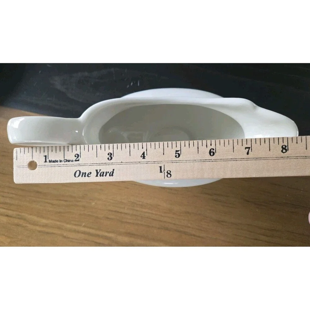 Pottery Barn classic white footed gravy boat signature everyday dining